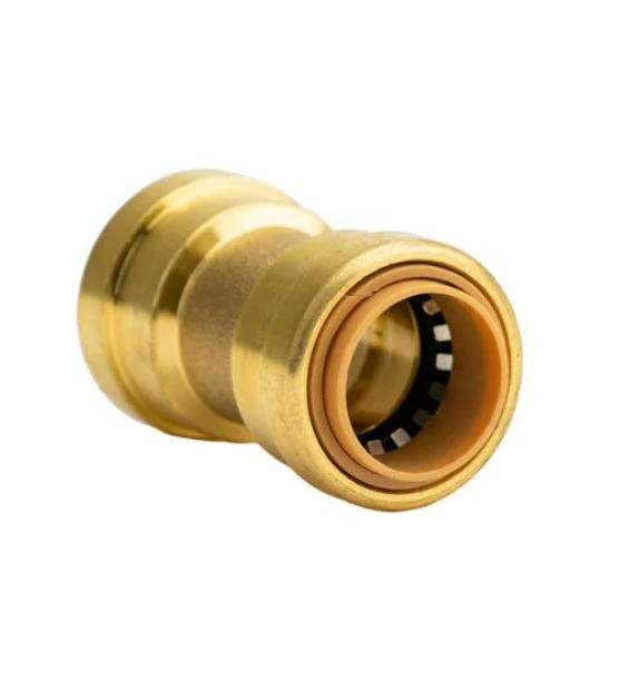 Brass, 1/4 in x 1/4 in Fitting Pipe Size, Coupling - 46M499